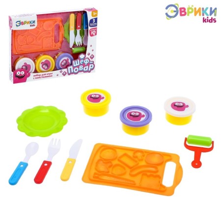 Set for playing with plasticine "Chef", with tray, mix