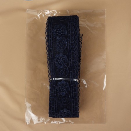 Lace on a grid, 50 mm × 11 ± 1 m, dark blue color-2