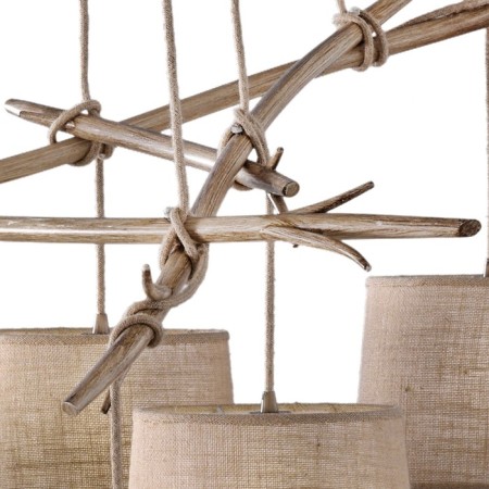 Suspended chandelier Mantra sabina, e27, 5x20W, 1500x1080x700 mm, color decorated tree-4