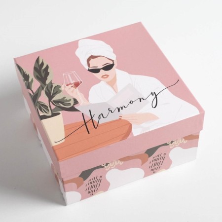 Set of boxes 5 in 1, gift packaging, “style”, 14 x 14 x 8-22 x 22 x 12 cm-7