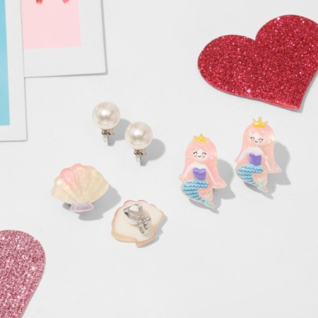 Clips of children's (3 pairs) "Choselka" sea collection, color-3