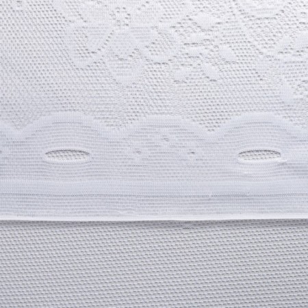 Tulle to the kitchen without curtain tape, 200x165 cm, white color, 100% polyester-2