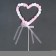 Topper "Heart", white, pink color