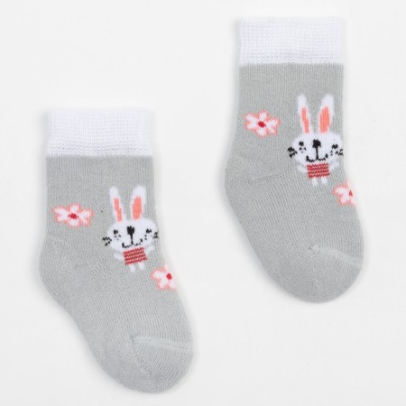 Noski children's terry, the color is light gray, size 7-8