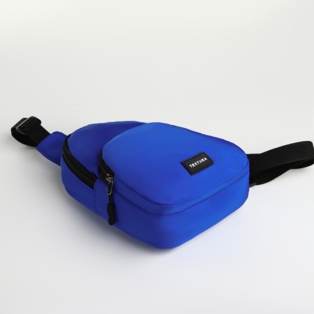 Textura lightning bag, external pocket, blue color-3