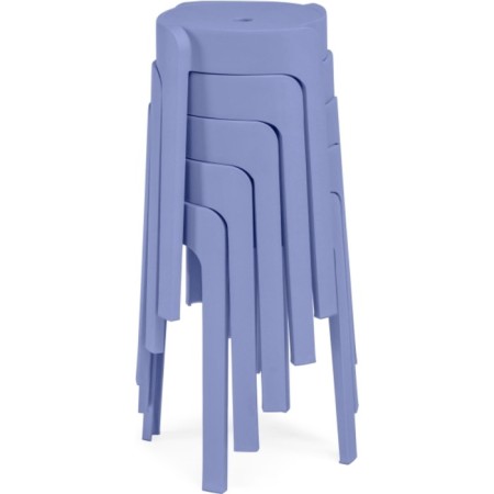 Stool BOVEL Plastic, blue 36x36x45 cm-2