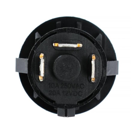 Button circuit breaker with backlight, with fixation, red-4