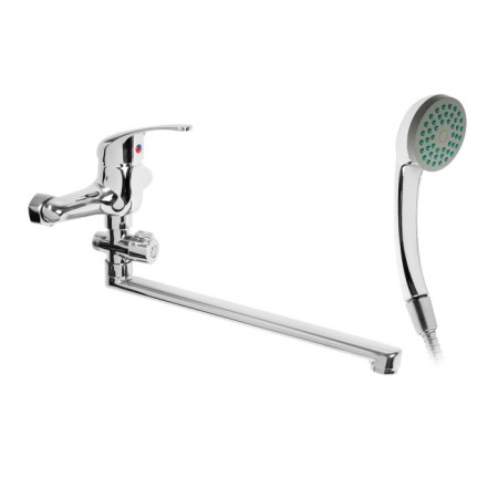 Bath mixer Zein Z0252, cartridge ceramics 35 mm, with shower, chrome