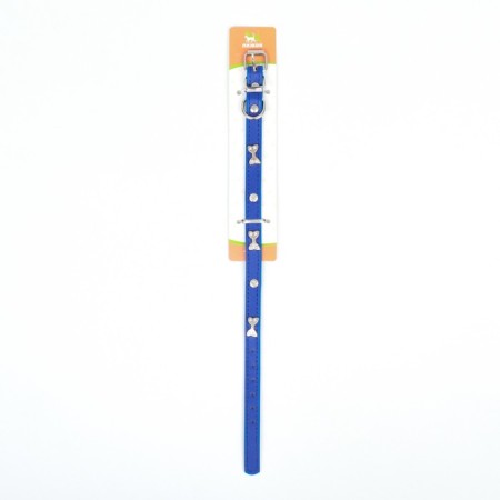 The collar "Bows and Rhinas", 38 x 1.5 cm, Osh 27-33, blue-6