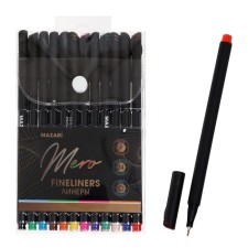 A set of capillary pens 24 colors Mazari, Mero, 0.4mm, euro suspension