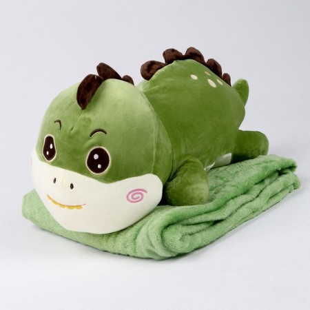Soft toy "Dino" with a blanket, 55 cm-1
