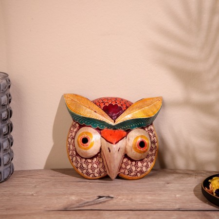 Mask "Owl" tree 21x17x8 cm