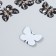 Decor for creativity plastic "Butterfly, black and beige wings" 2.5x3.2 cm