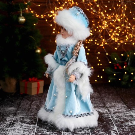 Snow Maiden "In a blue fur coat with beads" moves, 17x40 cm-1