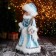 Snow Maiden "In a blue fur coat with beads" moves, 17x40 cm