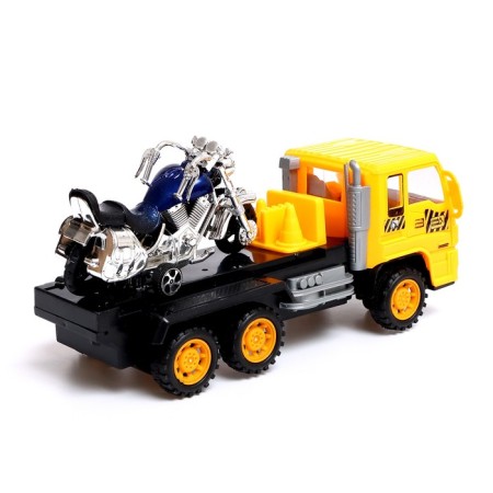 Radio -controlled truck "Evaciatorial", with a motorcycle, works from batteries, mix-2