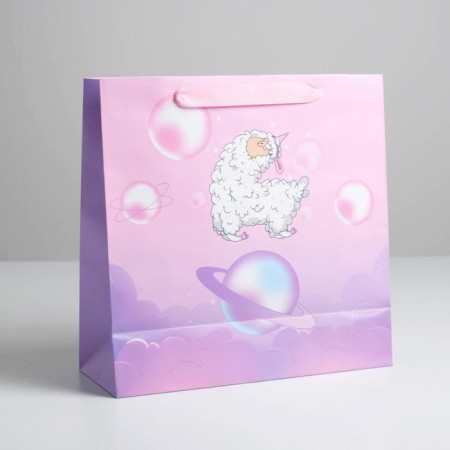 Gift Laminated Square, packaging, Cosmo Llama, 30 x 30 x 12 cm-2