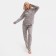 Pajama New Year's Women's kaftan bunny, gray color, size 40-42