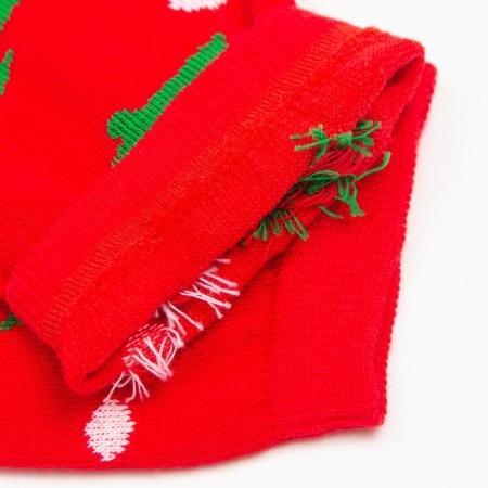 Women's socks "Christmas trees" color red, size 23-25-3