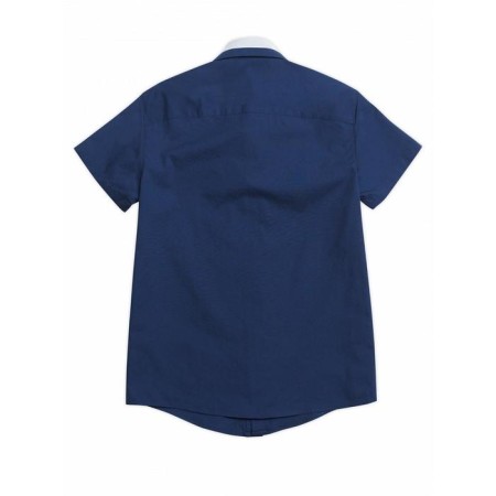 Short -sleeve shirt for Pelican boy, height 122 cm, blue color-3