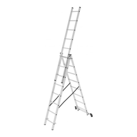 Staircase "New Height", aluminum, three -section, 3x8 steps