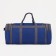 Road bag on a zipper, with an increase, 3 outer pockets, a long belt, blue/gray color