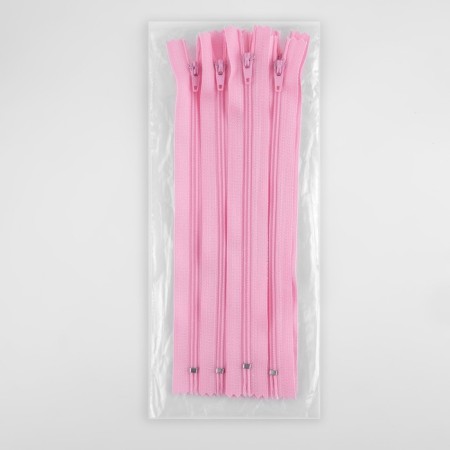 Lightning "Spiral", No. 3, non -proceeding, castle machine, 20 cm, pink color-2