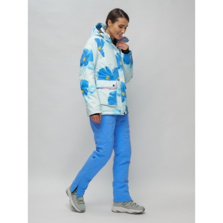 Ski suit female, size 42, blue color-12