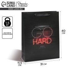 Package Gift Laminated Vertical, Packaging, Go Hard, L 31 x 40 x 11.5 cm