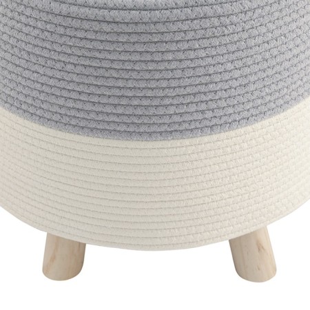 Puff Devy, 400 × 400 × 400 mm, beige / gray color-3