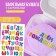 Waffle pictures edible “Children's alphabet” for cupcakes, Konfinetta cake, 1 sheet A5