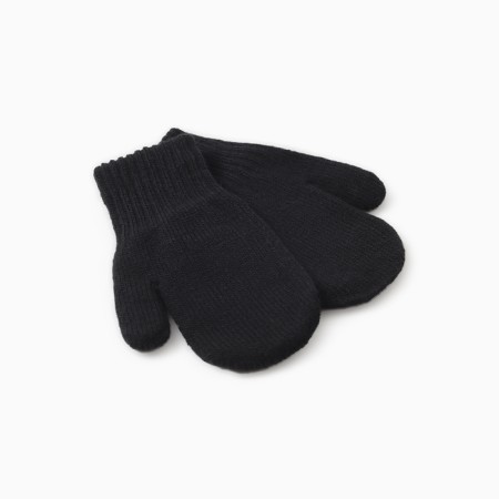 Double children's mittens, black color, river 16