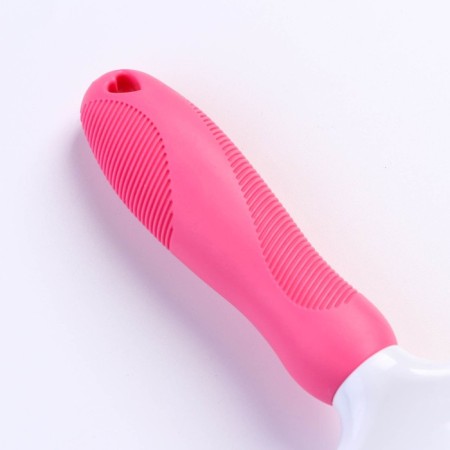 Wool brush with elongated silicone teeth and massage effect, 8 x 17, pink-3