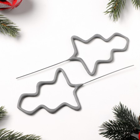 Bengal lights, 17 cm, 2 pieces, curly, "Christmas tree", 30 seconds-1