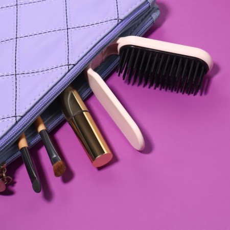 The comb is massage, folding, with a mirror, 3 × 10 cm, color mix-15