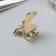 Hair crab "Dorotea" butterfly, 4 cm, gold