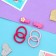 Hair set "Baby" (4 elastic bands, 2 clamps 3.5 cm) chamomile, pink