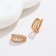 Earrings with rhinestones Xuping lace, white color in gold