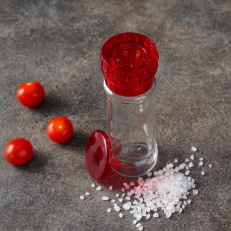 Mill for spices, plastic mechanism, 115 ml (45-80 gr), red color-4