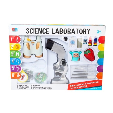 Set of game "Scientific Laboratory", microscope with accessories-6