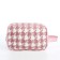 Cosmetic bag with lightning, white/pink color