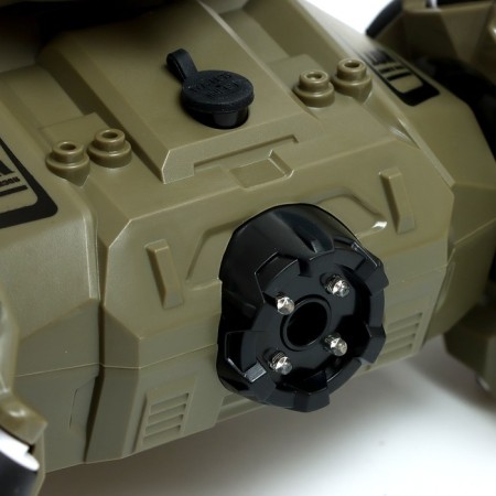 The radio -controlled “fighter” tank works on the battery, shoots hydrogel bullets, green color-3
