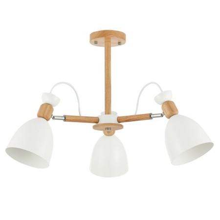 Ceiling EVOLUCE lamp. Sle103802-03. Balcamo. 3x60 watts, E27, 59x59x45 cm, color light wood, white-5