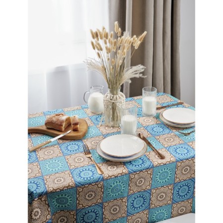 Guten Morgen Brunei tablecloth, mingle, size 140x150 cm, turquoise color-4