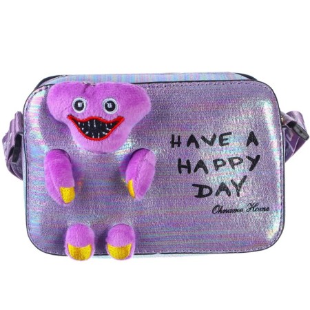 Children's bag with lightning, 6x11x13 cm, adjustable belt, purple mix-6