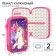 Penal 2 sections, 125x205x40 mm, laminated cardboard, Minnie Mouse and unicorn