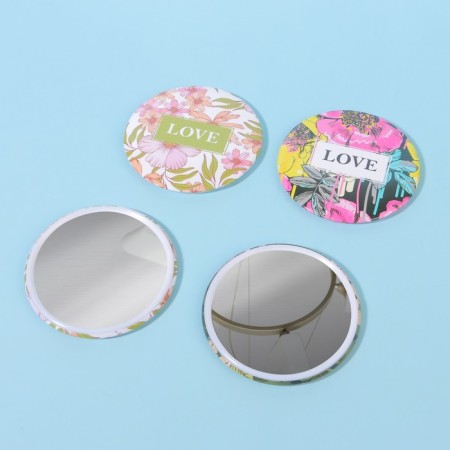 Pocket mirror "Love", d = 7 cm, color mix-2