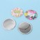Pocket mirror "Love", d = 7 cm, color mix