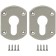 Decorative lining Fuaro ESC031-SN-3, on a cylinder, matte chromium, 2 pcs.