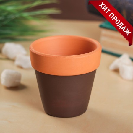 Pot "Trapezius", 7x6.5cm, terracott